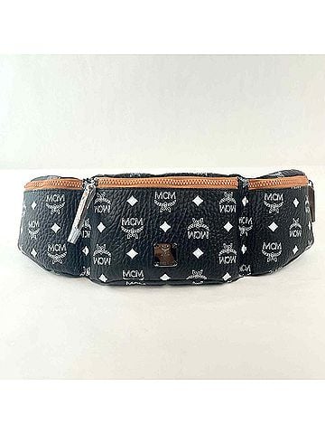 MCM Black Visetos Canvas Large Sling Belt Bag (view 1)