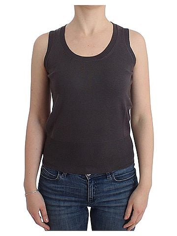 John Galliano Brown knit tank Women's top (view 1)
