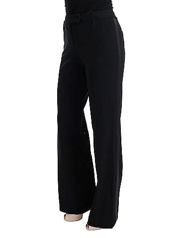 Ermanno Scervino Black Viscose Flare Bootcut Women's Pants (view 2)