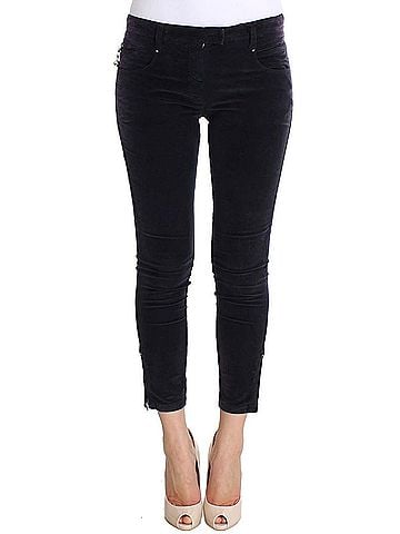 Costume National Purple Cropped Corduroys Women's Jeans (view 1)