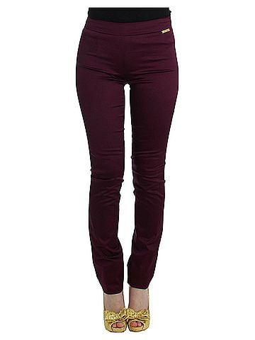 John Galliano Purple slim fit Women's pants (view 1)