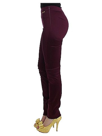 John Galliano Purple slim fit Women's pants (view 2)