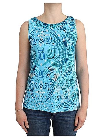 John Galliano Blue printed tank Women's top (view 1)