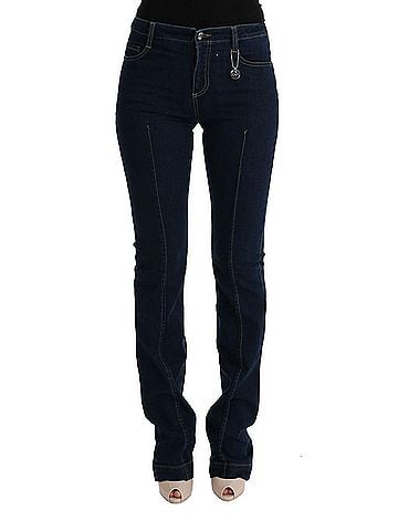 Costume National Blue Cotton Bootcut Flared Women's Jeans (view 1)
