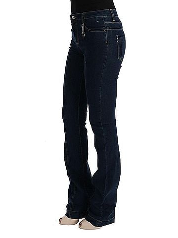 Costume National Blue Cotton Bootcut Flared Women's Jeans (view 2)