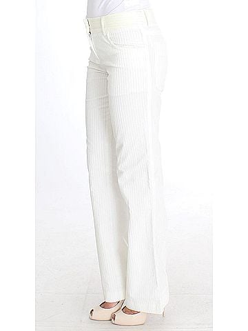 Ermanno Scervino White Striped Straight Fit Women's Pants (view 2)