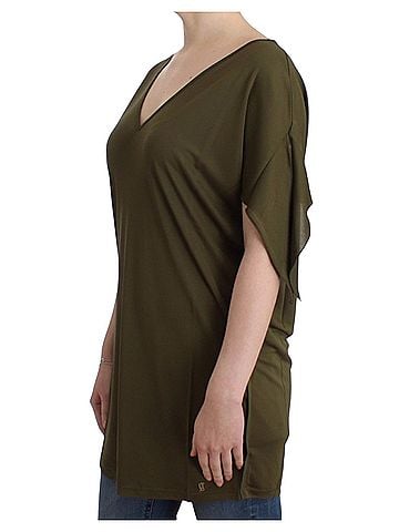 John Galliano Green shortsleeved blouse Women's top (view 2)