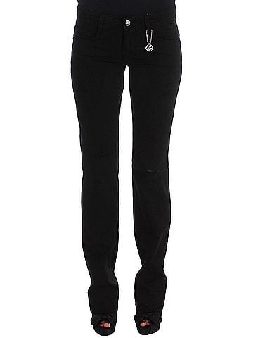 Costume National Black Cotton Slim Fit Bootcut Women's Jeans (view 1)
