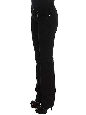 Costume National Black Cotton Slim Fit Bootcut Women's Jeans (view 2)