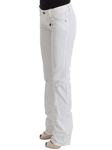 Costume National White Cotton Slim Fit Denim Bootcut Women's Jeans (view 2)