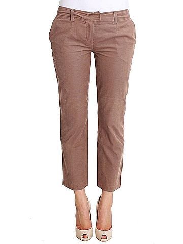Costume National Brown Cropped Corduroys Women's Pants (view 1)
