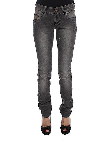 John Galliano Gray Wash Cotton Blend Slim Fit Stretch Women's Jeans (view 1)