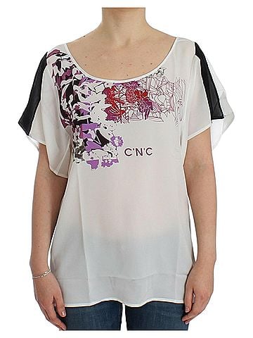 Costume National White motive print Women's blouse (view 1)