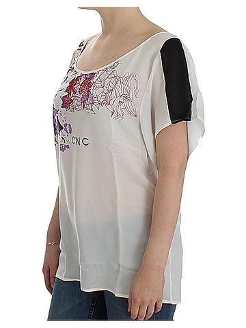 Costume National White motive print Women's blouse (view 2)