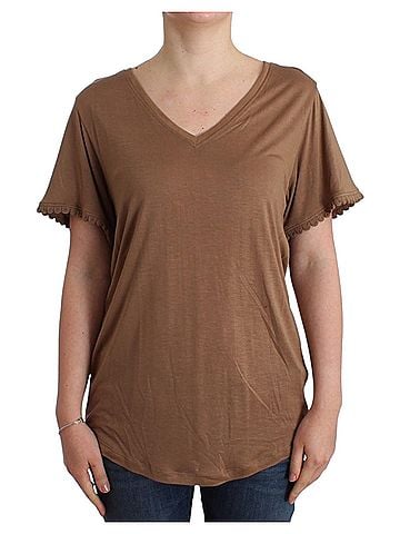 John Galliano Brown shortsleeved Women's top (view 1)