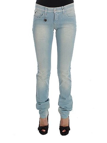 Costume National Blue Cotton Blend Super Slim Fit Women's Jeans (view 1)