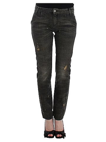 Costume National Gray distressed Women's jeans (view 1)