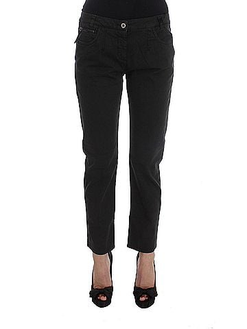 Costume National Black Cotton Capri Cropped Denim Women's Jeans (view 1)