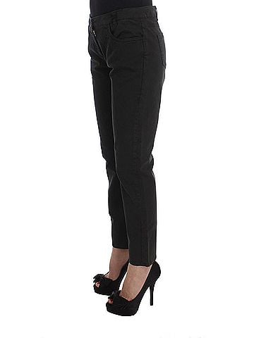 Costume National Black Cotton Capri Cropped Denim Women's Jeans (view 2)
