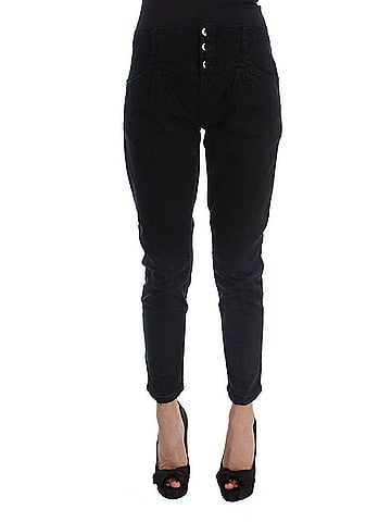 Costume National Black Cotton Slim Fit Cropped Women's Jeans (view 1)