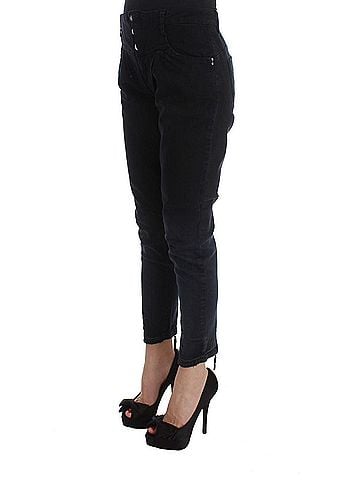 Costume National Black Cotton Slim Fit Cropped Women's Jeans (view 2)