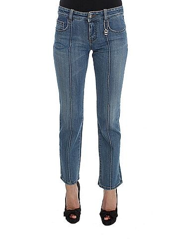 Costume National Blue Cotton Slim Fit Cropped Women's Jeans (view 1)