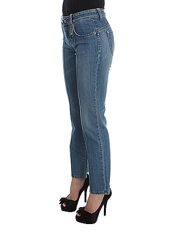Costume National Blue Cotton Slim Fit Cropped Women's Jeans (view 2)