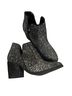 Not Rated Black Silver Boots Size 6 - photo 1