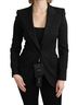 Dolce & Gabbana Basic 100% Rayon Solid Black Black Brocade Single Breasted Blazer Women's Jacket Size XS - photo 1