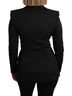 Dolce & Gabbana Basic 100% Rayon Solid Black Black Brocade Single Breasted Blazer Women's Jacket Size XS - photo 4
