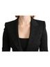 Dolce & Gabbana Basic 100% Rayon Solid Black Black Brocade Single Breasted Blazer Women's Jacket Size XS - photo 5