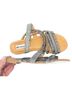 Not Rated Brown Silver Sandals Size 6 - photo 2