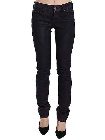 Roberto Cavalli Black Cotton Low Waist Skinny Denim Women's Pants (view 1)