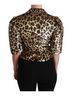 Dolce & Gabbana Basic 100% Pvc Solid Gold Blazer Gold Leopard Sequined Women's Jacket Size M - photo 4