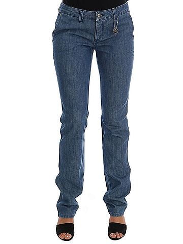 Costume National Blue Wash Cotton Slim Denim Women's Jeans (view 1)