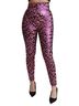 Dolce & Gabbana Basic 100% Silk Solid Multi Color Multicolor Patterned Cropped High Waist Women's Pants Size S - photo 1