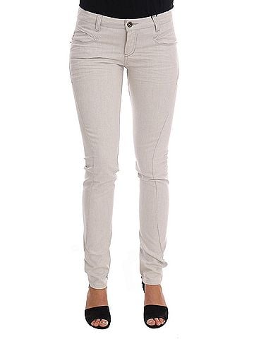 Costume National White Cotton Stretch Slim Women's Jeans (view 1)