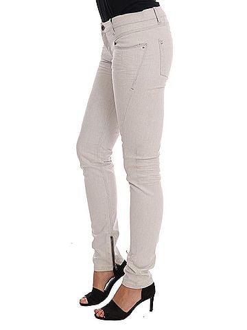 Costume National White Cotton Stretch Slim Women's Jeans (view 2)