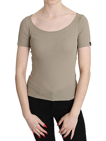 GF Ferre Gray 100% Nylon Short Sleeve Casual Tank Top Women's Blouse (view 1)
