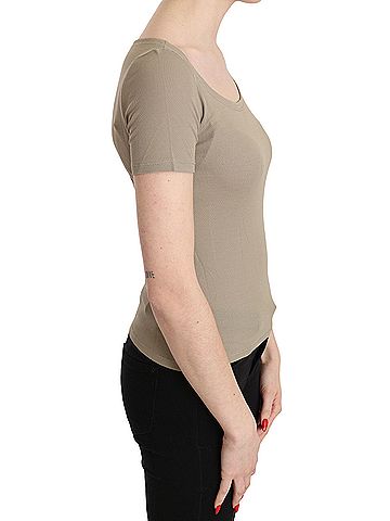 GF Ferre Gray 100% Nylon Short Sleeve Casual Tank Top Women's Blouse (view 2)