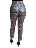 Dolce & Gabbana Basic 100% Silk Solid Multi Color Multicolor Patterned Cropped High Waist Women's Pants Size S - photo 4