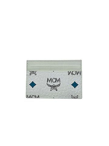 MCM Women's White Spectrum Diamond Rainbow Logo Visetos Card Holder (view 1)