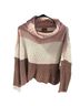 Pol Pink White Brown Pullover Sweater Size S - photo 1