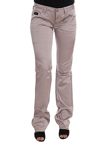Costume National Beige Cotton Slim Fit Women's Jeans (view 2)