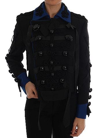Dolce & Gabbana Basic Black Wool Trench Women's Jacket (view 1)