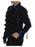 Dolce & Gabbana Basic 100% Wool Solid Black Black Wool Trench Women's Jacket Size S - photo 2