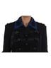 Dolce & Gabbana Basic 100% Wool Solid Black Black Wool Trench Women's Jacket Size S - photo 4