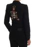 Dolce & Gabbana Basic 100% Nylon Solid Black Black Brocade Blazer Women's Jacket Size M - photo 3