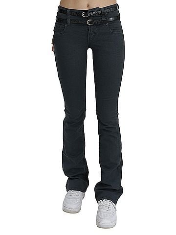 John Galliano Gray Mid Waist Slim Flared Denim Trouser Women's Jeans (view 1)
