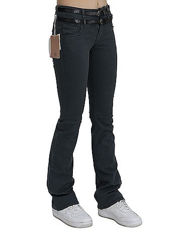 John Galliano Gray Mid Waist Slim Flared Denim Trouser Women's Jeans (view 2)